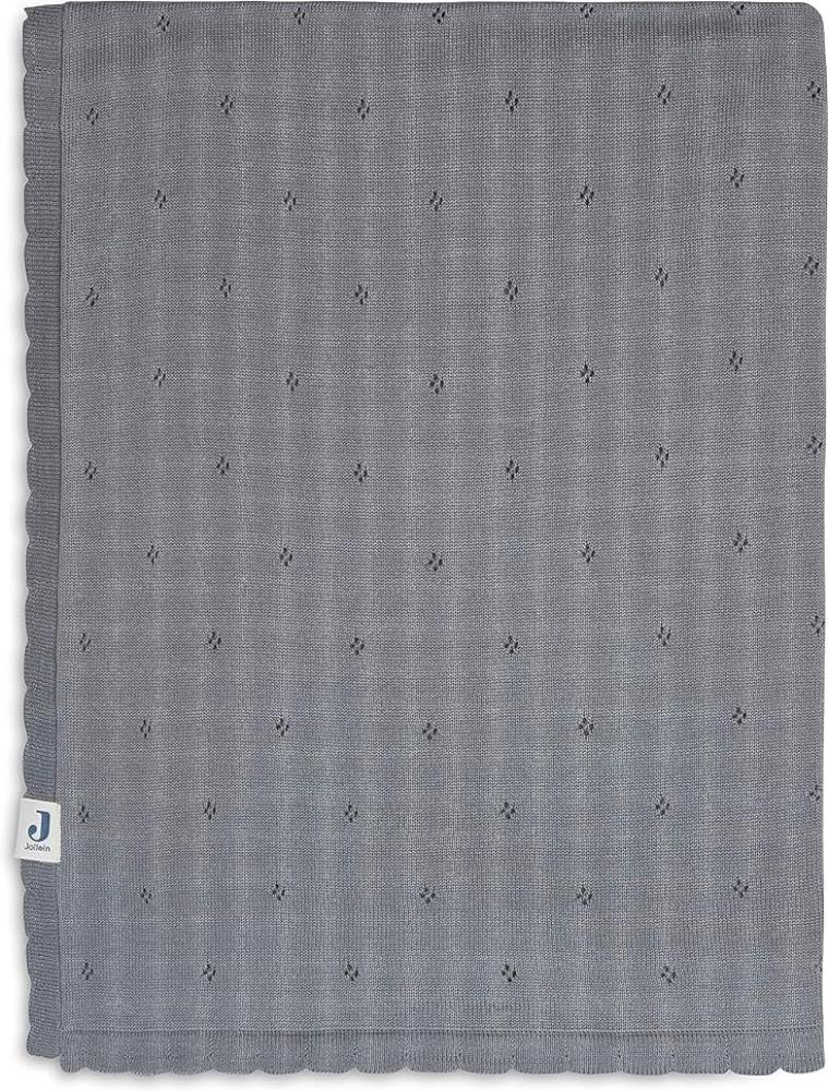 Jollein Pointelle Bettdecke 75 x 100 cm Storm Grey Grau Bild 1
