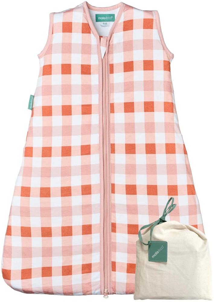 molis&co - Baby Schlafsack ärmellos - Ideal für Frühling und Herbst - Babyschlafsack 1 tog ohne Ärmel - Leicht gepolstert - 100% Baumwolle (Oeko-TEX 100), Premium Qualität - Canyon Check (95 cm) Bild 1