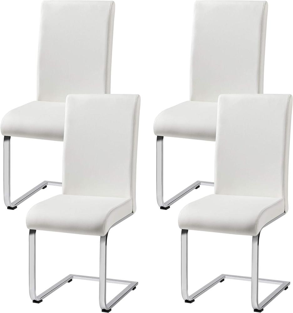 Yaheetech Esszimmerstühle 4er Set Schwingstuhl Freischwinger stühle, Kunstleder Bezug, 135 kg belastbar Bild 1