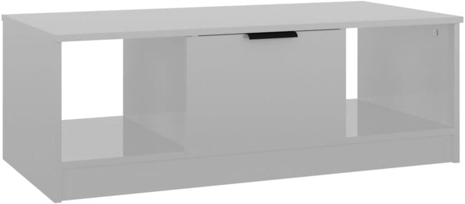 Couchtisch Hochglanz-Weiß 102x50x36 cm Holzwerkstoff Bild 1