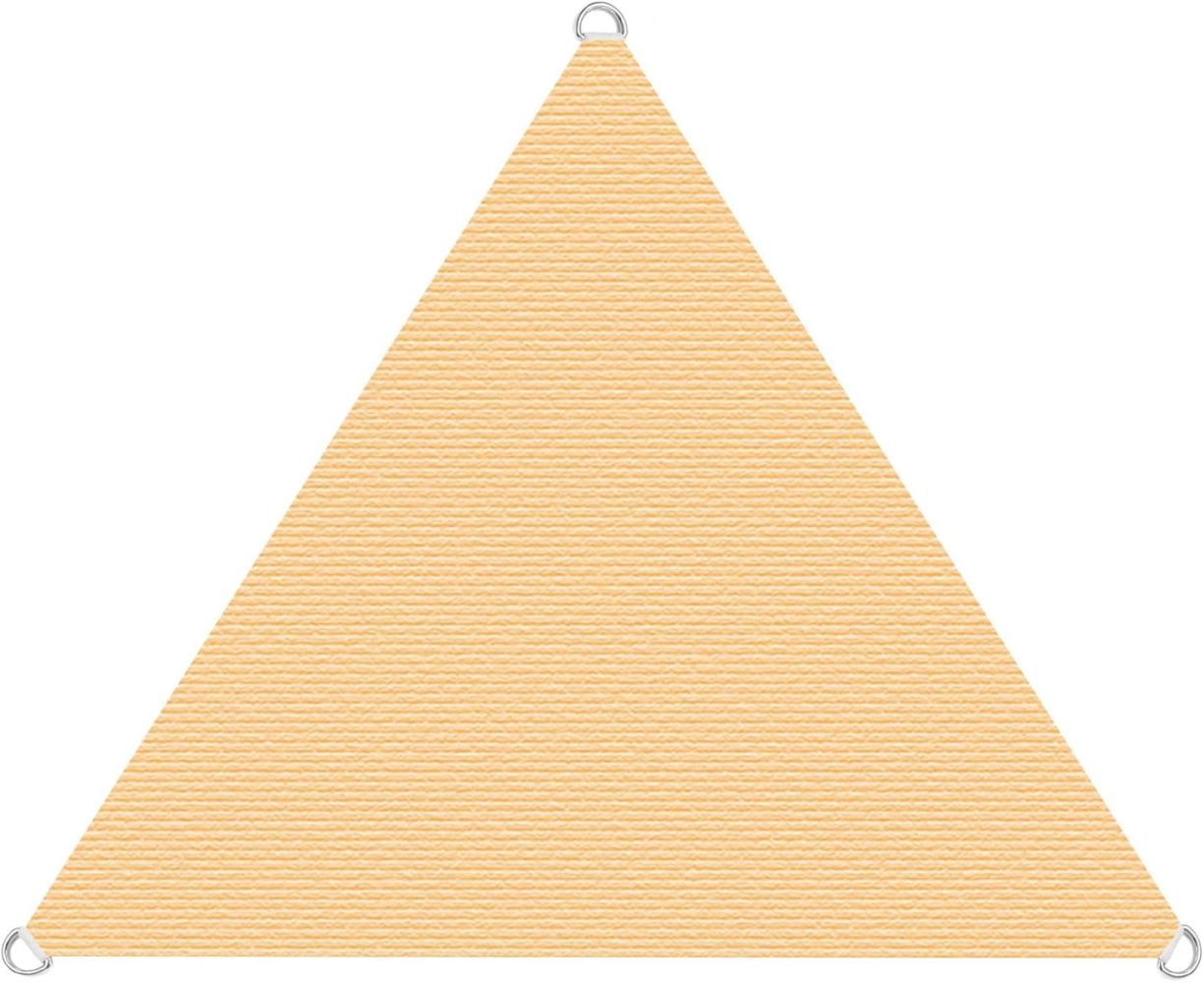 Sonnenschutzsegel Schattenspender Sonnensegel 5x5x5m Segel HDPE beige Dreieck Bild 1