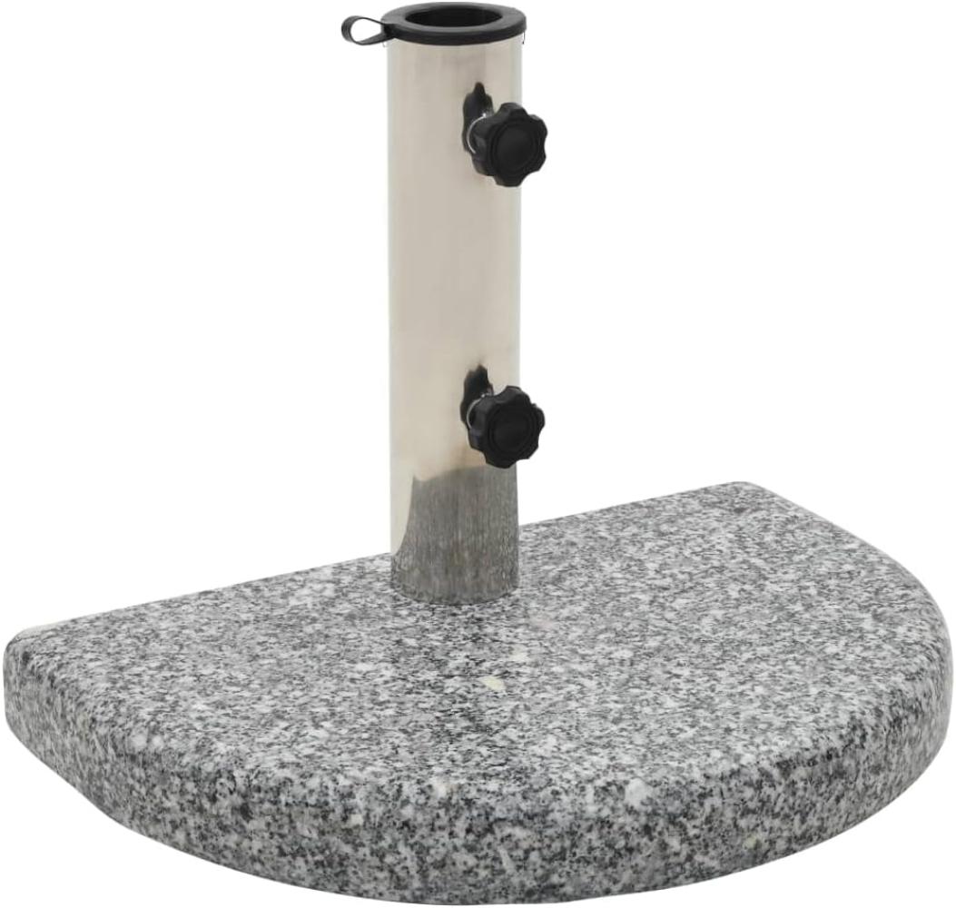 Sonnenschirmständer Granit 10 kg Gebogen Grau Bild 1