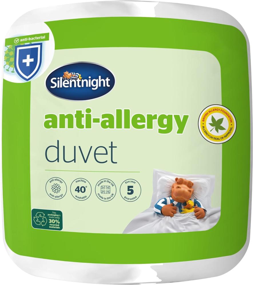 Silentnight Bettdecke für Allergiker, Microfaser, weiß, Doppelbett Bild 1
