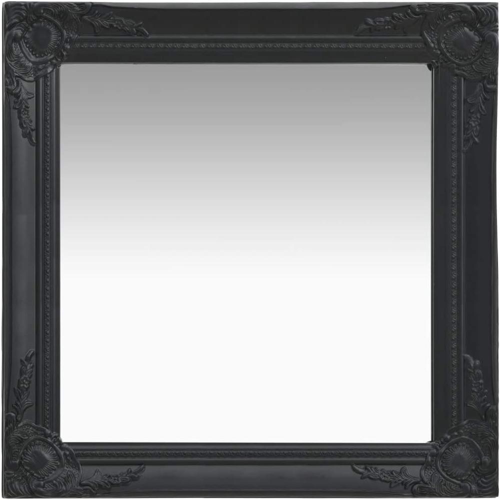 vidaXL Wandspiegel im Barock-Stil 60 x 60 cm Schwarz Bild 1