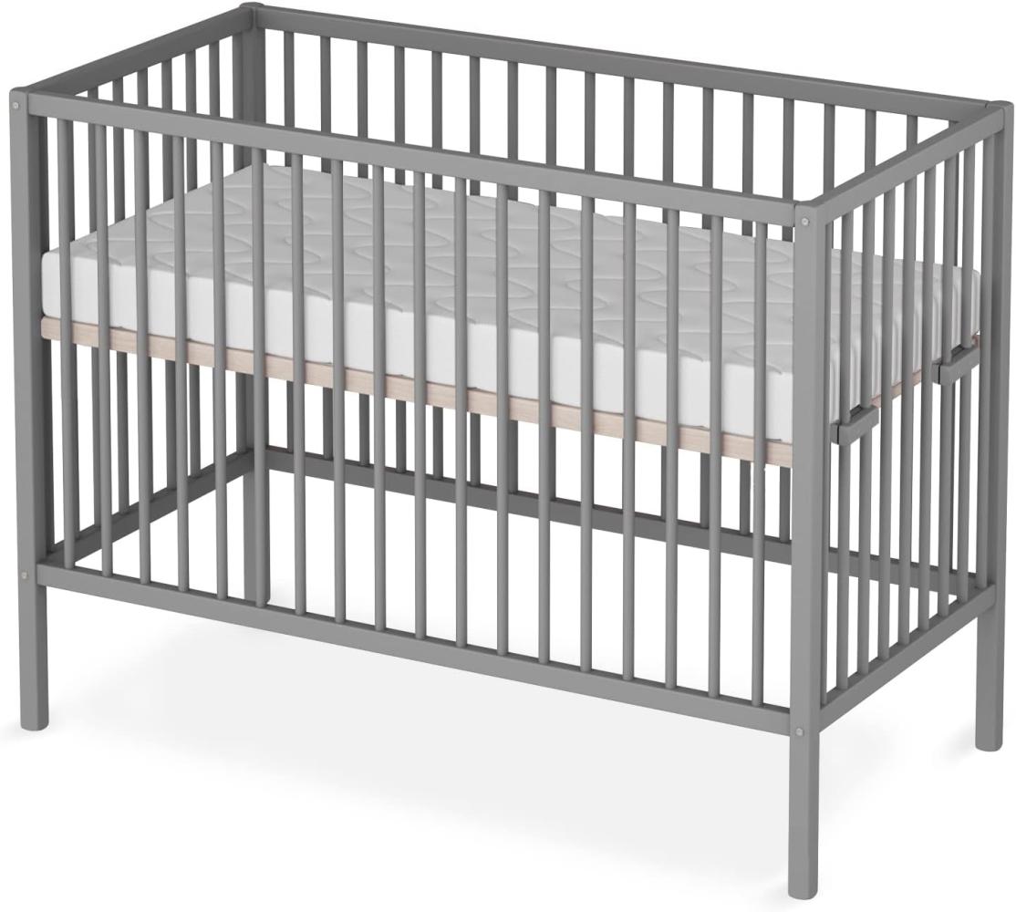 Baby Beistellbett Dreamy 60x120 cm mit Matratze, grau 4 in 1 mit Umbauseite - Sämann Bild 1