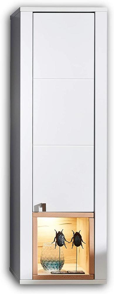 SERPIO TV-Board Weiß matt, Wildbuche massiv - hochwertiges Low-Board für Ihr Wohnzimmer - 192 x 58 x 47 cm (B/H/T) Bild 1