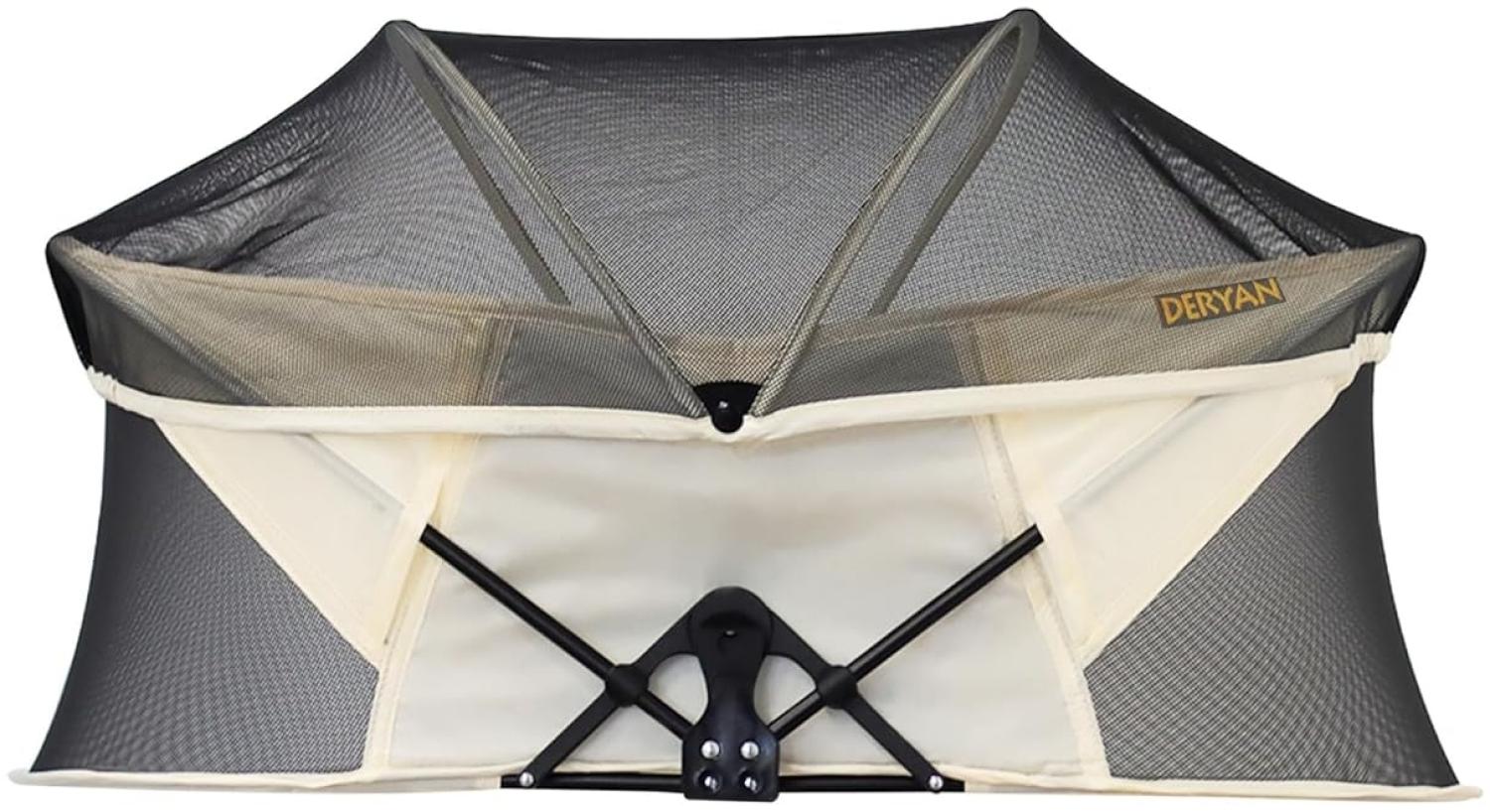 Deryan Leicht - Portable Reisebettzelt für Babys- Zweipunkt-Sicherheits-T-Lock-System - Mit Moskitohaube, Matratze und Tasche - Atmungsaktives Netz Bild 1