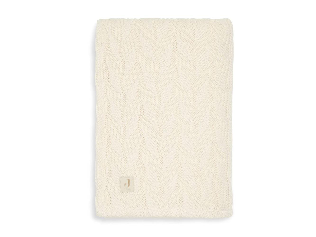 Jollein Spring Knit Fleece Bettdecke Ivory 100 x 150 cm Weiß off white Bild 1