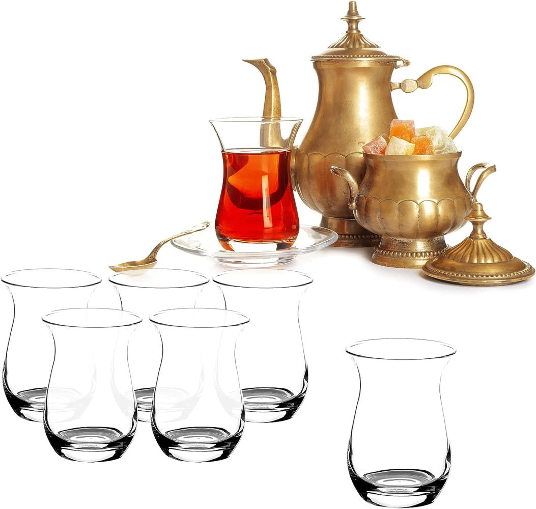 Pasabahce Grosse Türkische Teegläser, Orientalisches Teeglas 6 Stück, Galata 42611 Bild 1