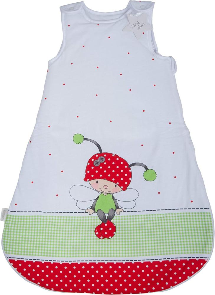 Herding Baby Best Baby-Schlafsack, Käferchen Motiv, 70 cm, Seitlich umlaufender Reißverschluss und Druckknöpfe, Weiß Bild 1