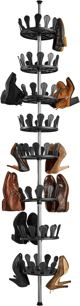 Schuhkarussell 26,5x100-300cm, Platz für 48 Paar Schuhe - schwarz Bild 1
