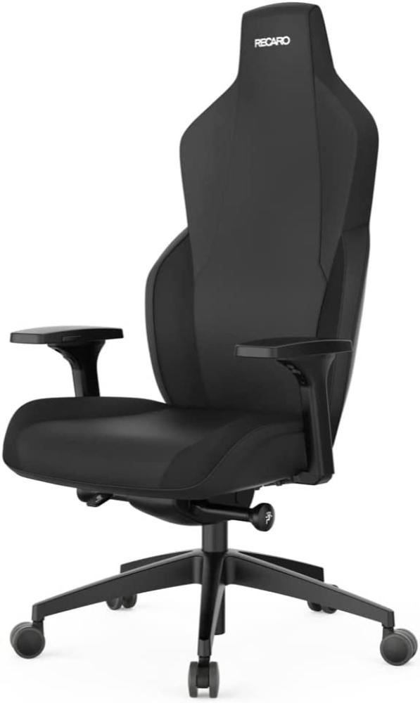 RECARO Rae Essential Black | Hochwertiger Gaming Stuhl, individuell einstellbar und ergonomisch, auch als Bürostuhl, Gaming Chair aus Stoff mit Rollen, Schwarz Bild 1