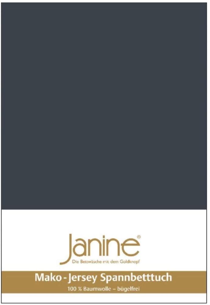 Janine Spannbetttuch 5007 Mako Jersey 180/200 bis 200/200 cm Titan Fb. 78 Bild 1