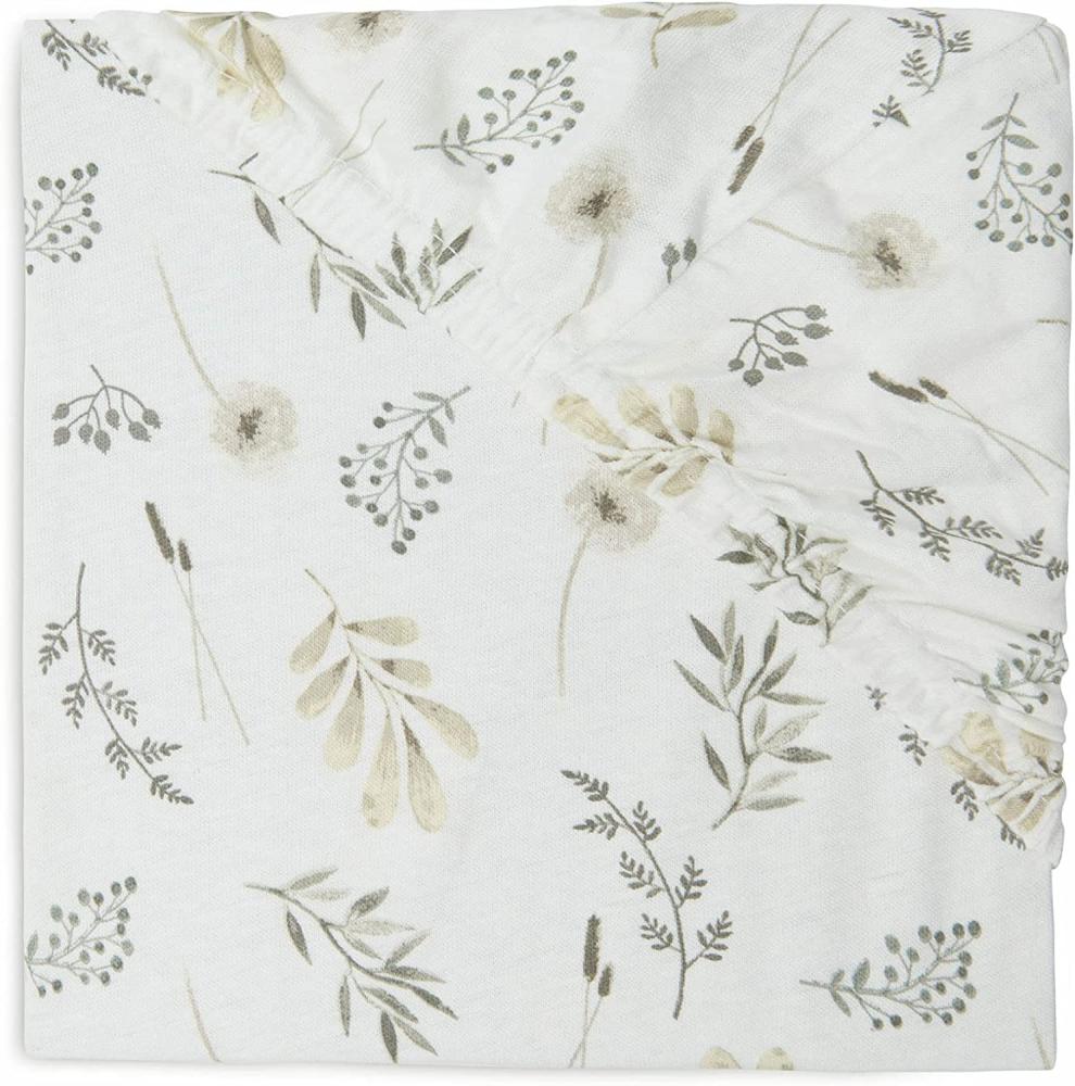 Jollein Wild Flowers Spannbettlaken 40 x 80 cm Weiß Bild 1