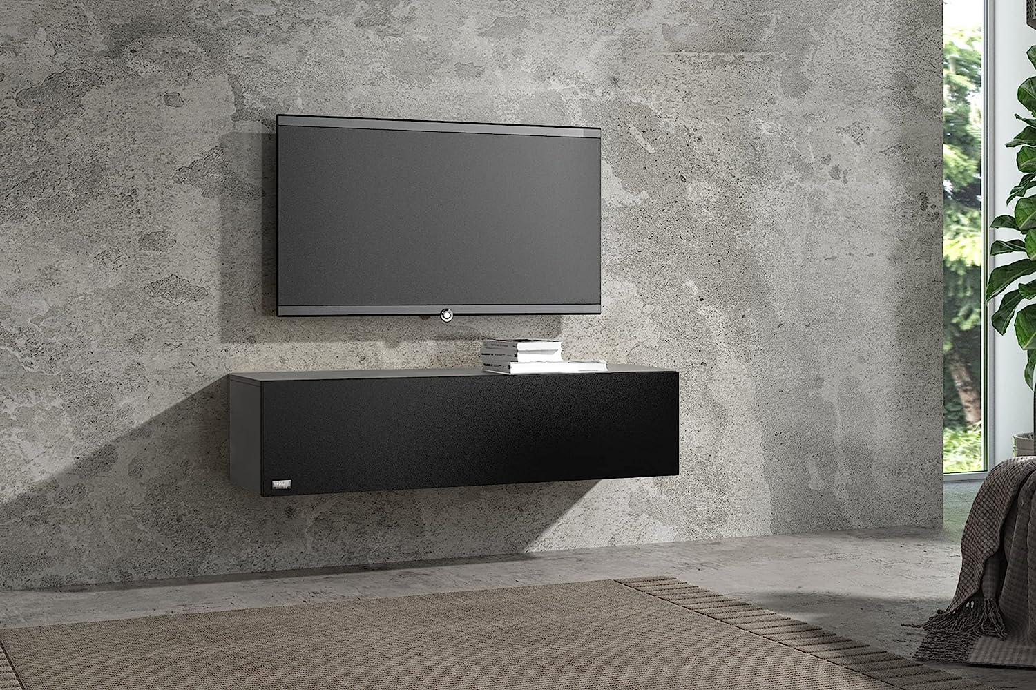Wuun® Somero TV Lowboard, Schwarz Matt, 100cm Bild 1
