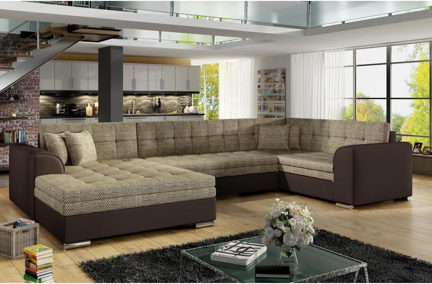 Ausziehbares Sofa DARINA, U-Form, 340x73x190, berlin 03/soft 66, recht Bild 1