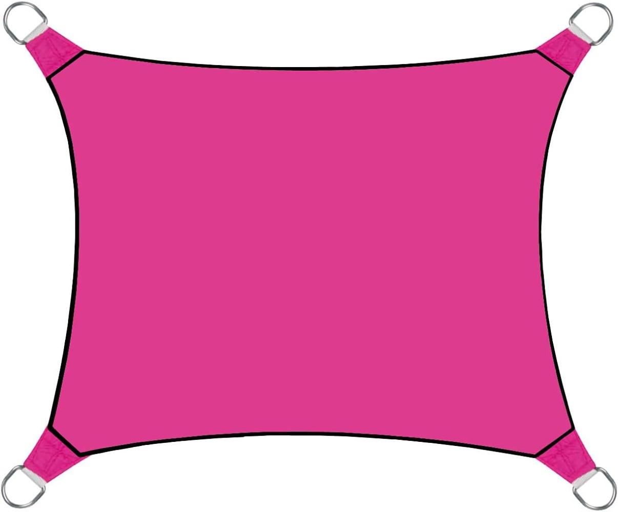 Sonnensegel Rechteckig 2x3m Pink - Sonnenschutzsegel für Balkon / Terrassensegel Bild 1