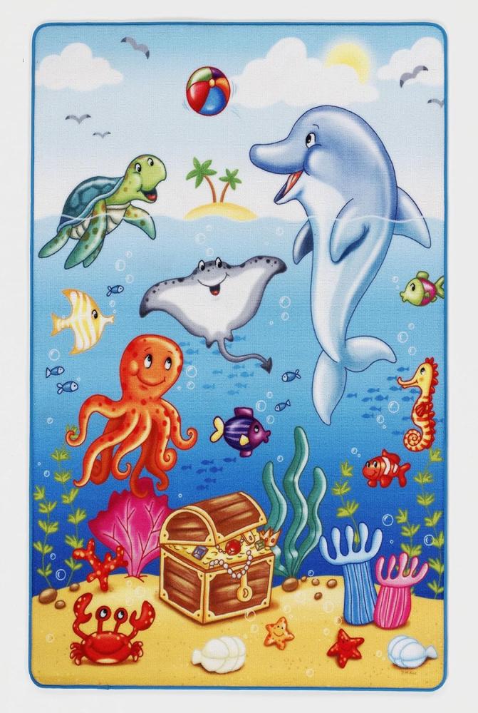 Kinderteppich- Lovely Kids 100 x 160 cm Tier unter Wasser , Spielteppich Bild 1