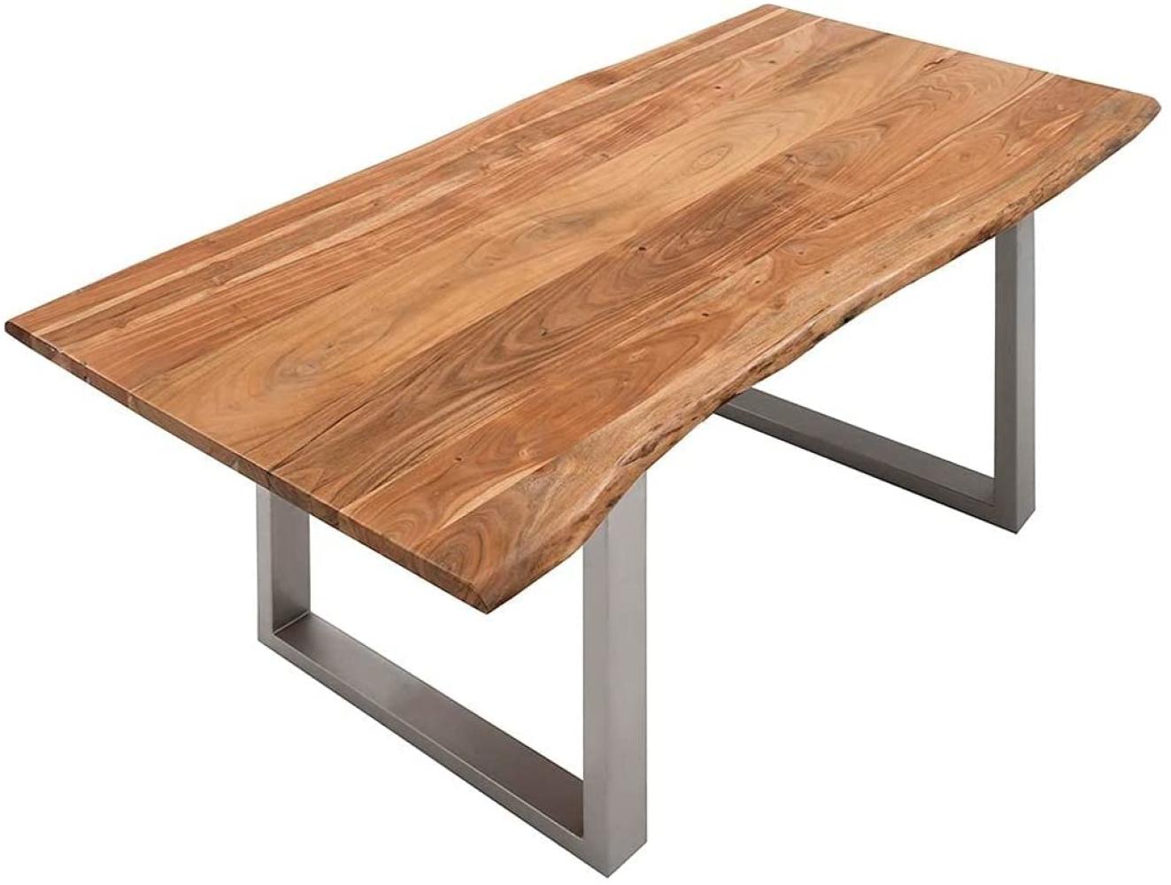 Design Esstisch Akazie massiv 160x90 Tisch Küchentisch Holztisch Baumkante Baum Bild 1