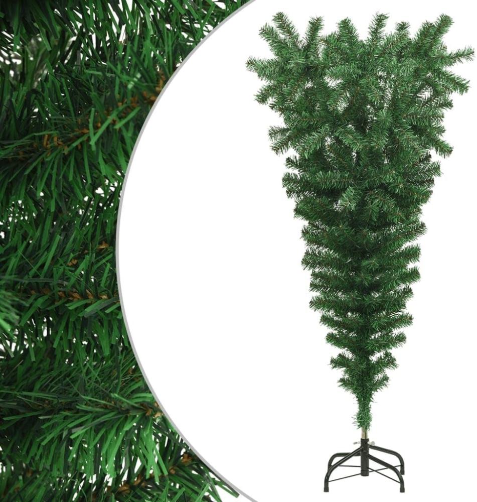 Künstlicher Weihnachtsbaum mit Ständer Umgekehrt Grün 150 cm Bild 1