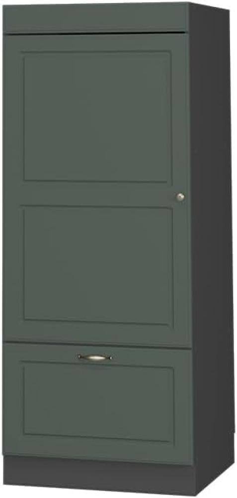 Vicco Mikrowellenschrank Fame-Line, Grün-Gold Landhaus/Anthrazit, 60 cm Bild 1