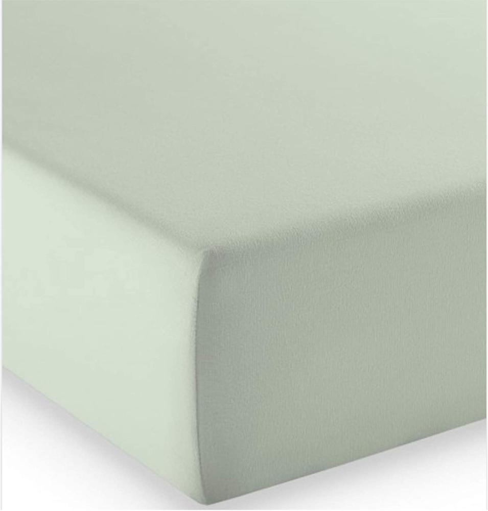 Fleuresse Mako-Jersey-Spannlaken comfort Farbe mint 3240 Bild 1