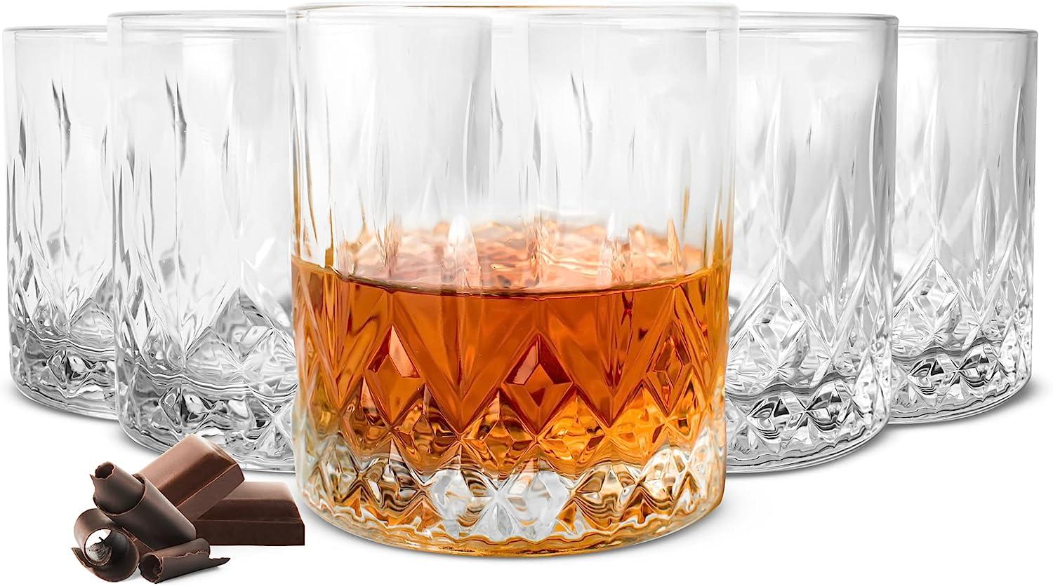 6 Whiskygläser 280ml mit Relief Wassergläser Saftgläser Longdrinkgläser Trinkgläser Cocktailgläser Bild 1