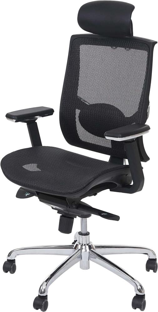 Bürostuhl HWC-A55, Schreibtischstuhl Drehstuhl, Kunstleder Textil ISO9001 schwarz Bild 1