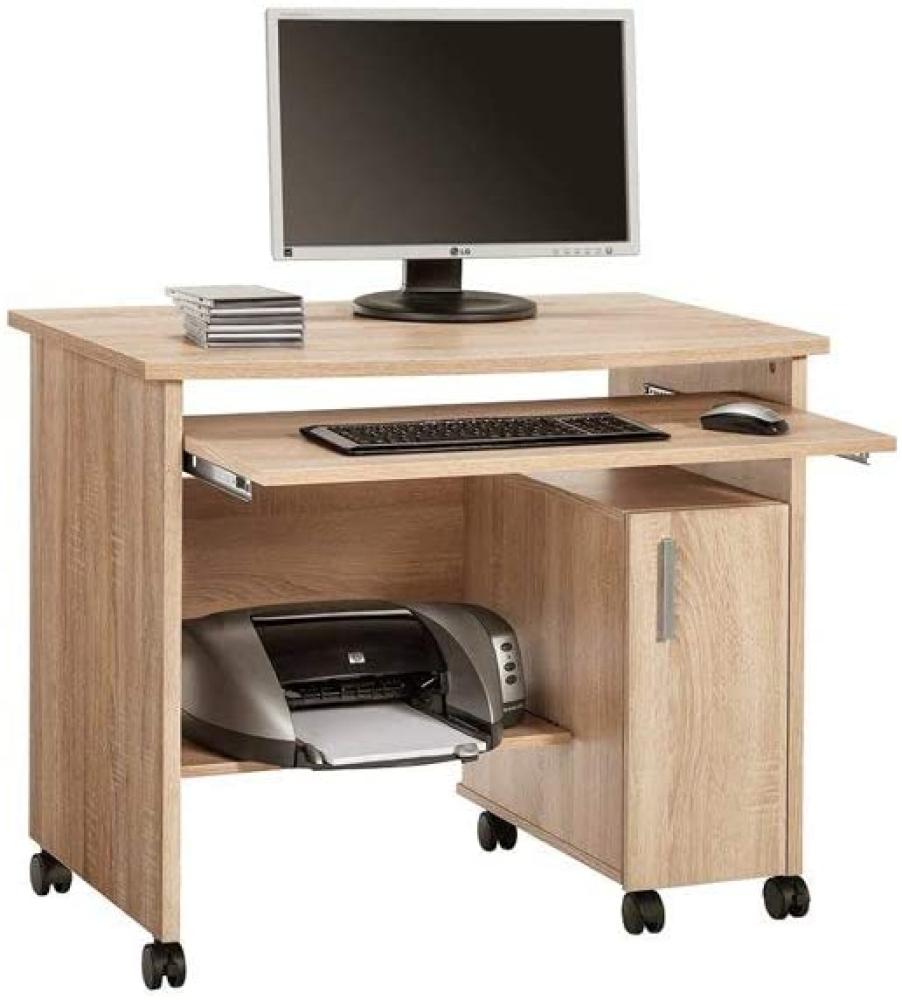 Schreibtisch Computertisch 4035, mit Kontur-Oberboden, 94 x 77 x 60 cm Sonoma- Eiche Bild 1