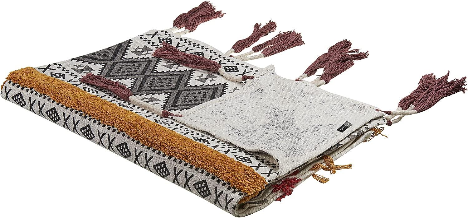 Decke Baumwolle mehrfarbig 130 x 180 cm orientalisches Muster AMBALA Bild 1