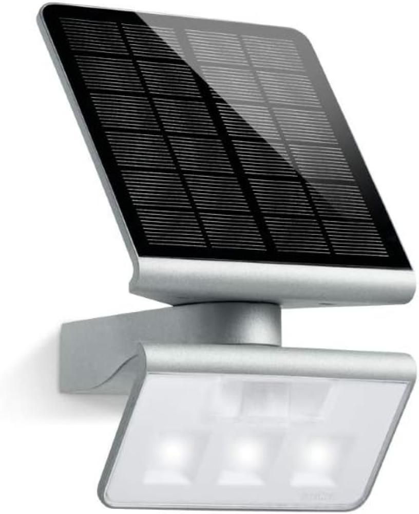 LED-Solarleuchte XSolar L-S silber, 140° Bewegungsmelder, 8 m Reichweite, Außenwandleuchte für Garten, Terrasse Bild 1