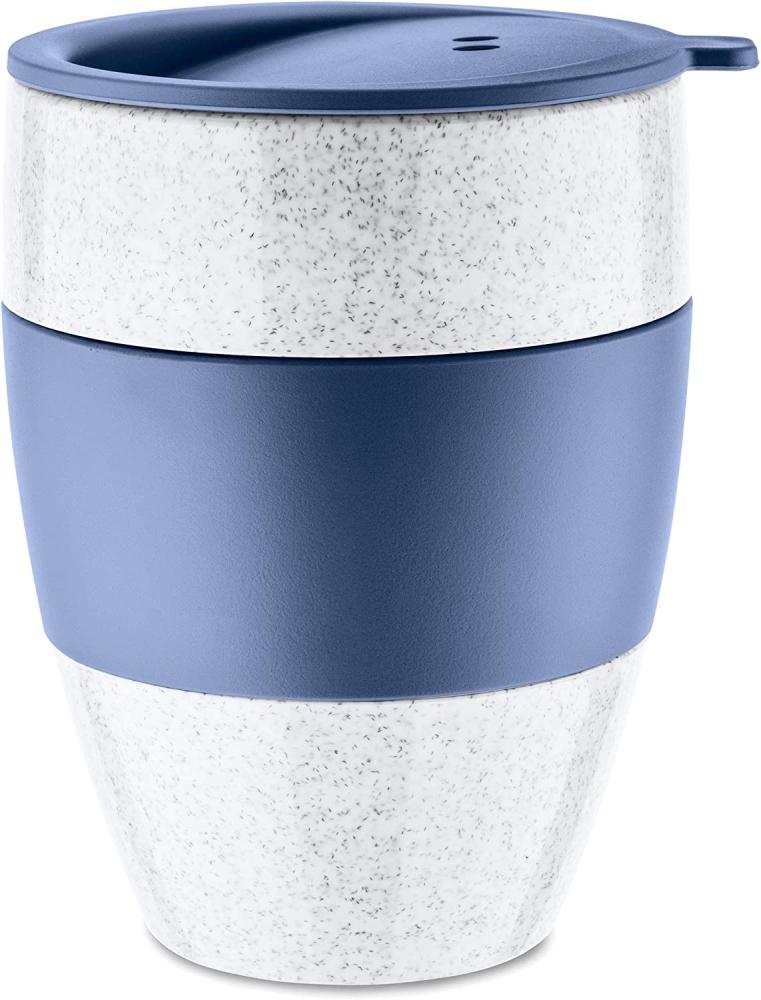 Koziol Thermobecher Aroma To Go 2. 0, mit Deckel, Thermoplastischer Kunststoff, Organic Blue, 400 ml, 3589671 Bild 1