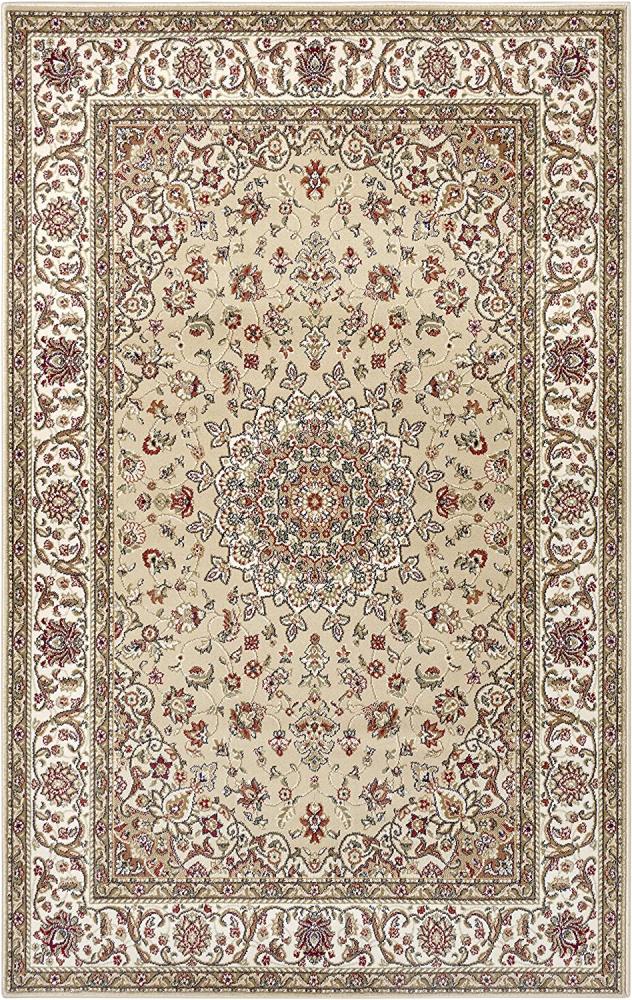 Orientalischer Kurzflor Teppich Zuhr Beige Creme Mehrfarbig - 160x230x1cm Bild 1