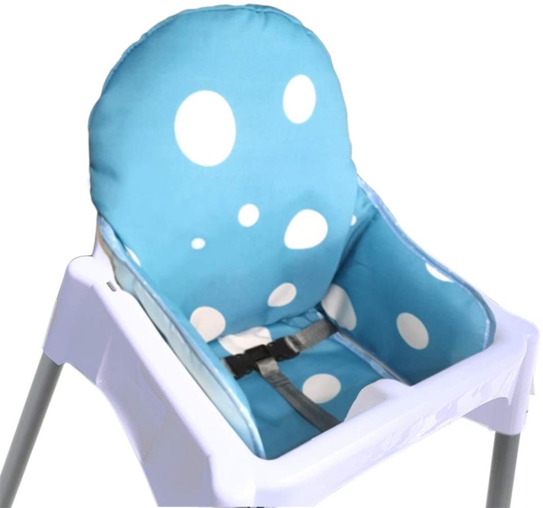 ZARPMA Hochstuhl Kissen für Antilop Hochstuhl Baby Hochstuhl Sitzbezuge Waschbar Faltbar Kinderstuhl Einlage Matte Polsterung(Blau) Bild 1
