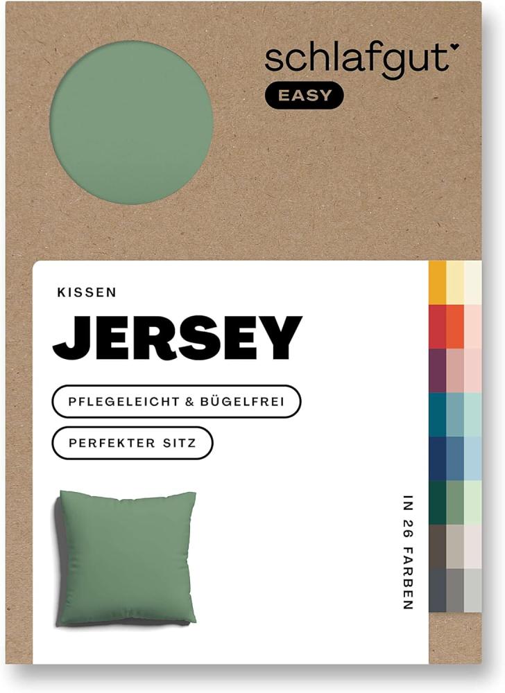 Schlafgut Kissenbezug EASY Jersey | Kissenbezug einzeln 80x80 cm | green-mid Bild 1