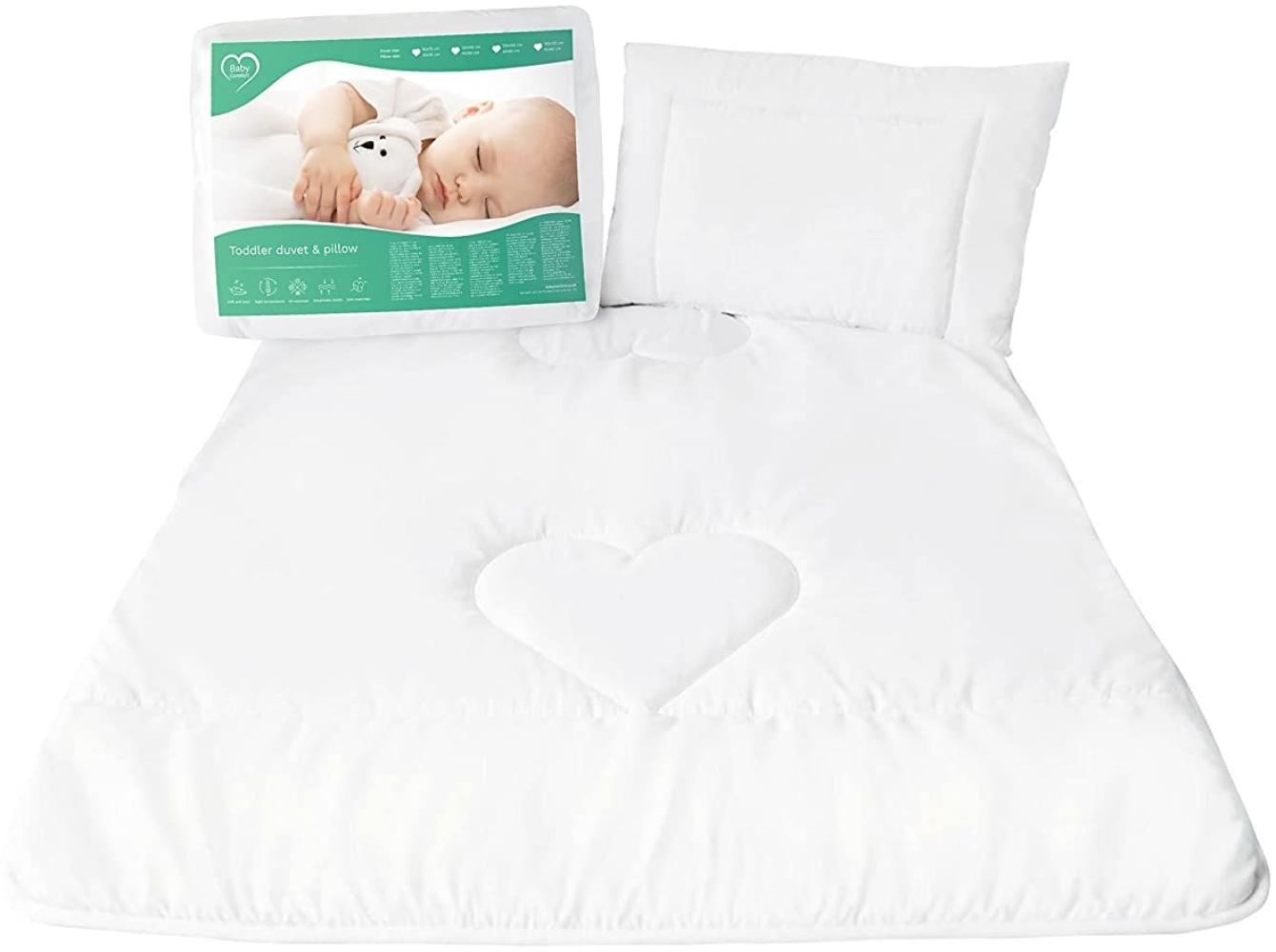 Baby Comfort 100% Baumwolle Bettwäsche Bettdecke 150x120 cm + Kissen 40x60 cm Junior Kleinkind Füllung Set Bild 1