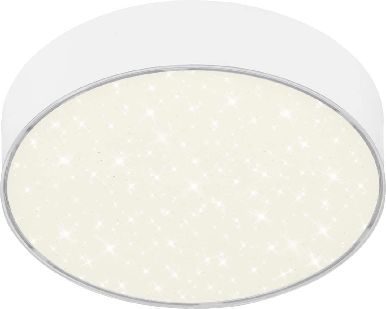 Briloner LED Deckenleuchte Flame Star weiß Ø 15,7 cm mit Sternenhimmel Bild 1