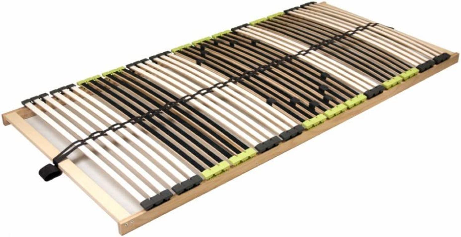 DaMi Lattenrost Relax 120 x 200 cm – 7 Zonen Lattenrahmen aus Buche mit 6-Fach Härteverstellung – Starr Bild 1