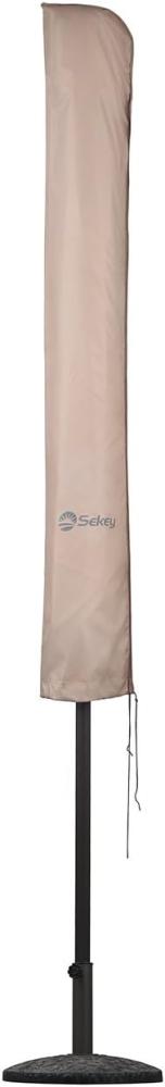 Sekey Schutzhülle für Ø 300 cm Sonnenschirm, Abdeckhauben für Sonnenschirm,100% Polyester, Taupe Bild 1