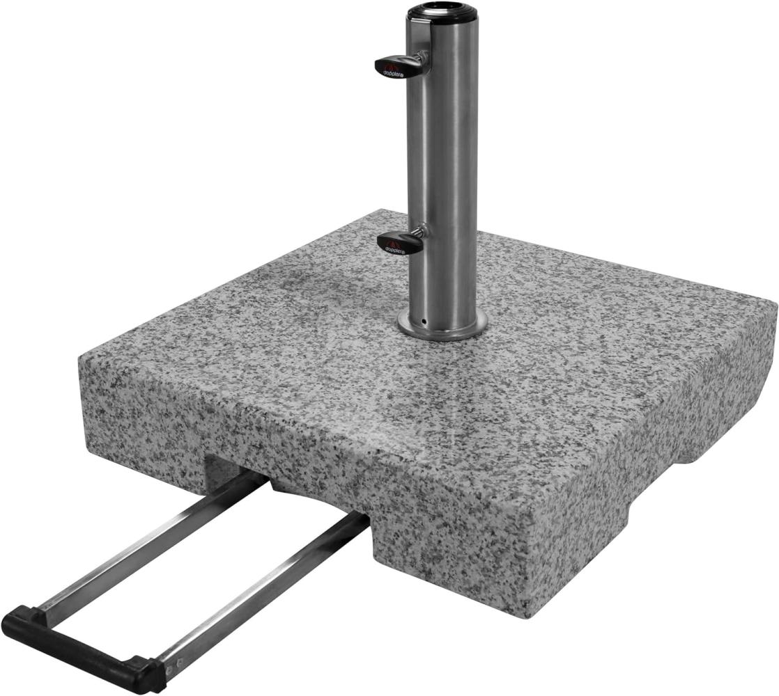 Doppler Trolley-Granit-Schirmsockel mit Rollen,70 kg, für Sonnenschirme bis Ø 350 cm Bild 1