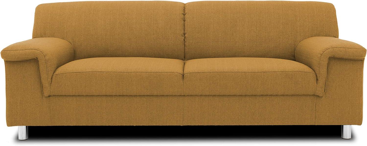 DOMO Collection Jamie Sofa 2er Couch, Garnitur 2 Sitzer, gelb, 192 x 80 x 72 cm Bild 1