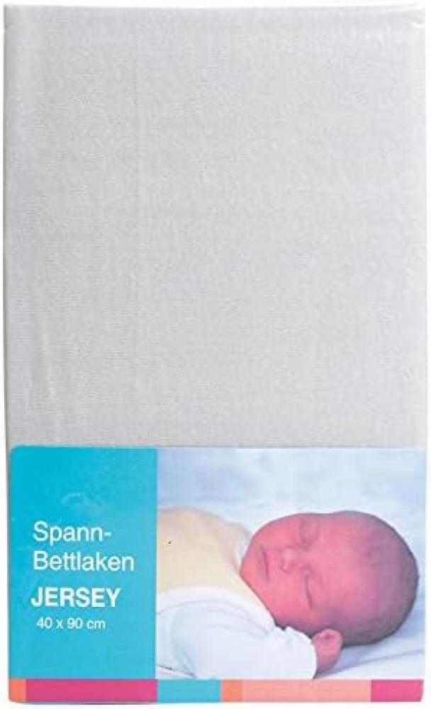 Baby-Plus Spannbettlaken Jersey grau, 40x90 cm Bild 1