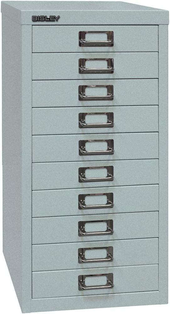 BISLEY MultiDrawer, 29er Serie, DIN A4, 10 Schubladen, 355 Silber, 38 x 27. 9 x 59 cm Bild 1