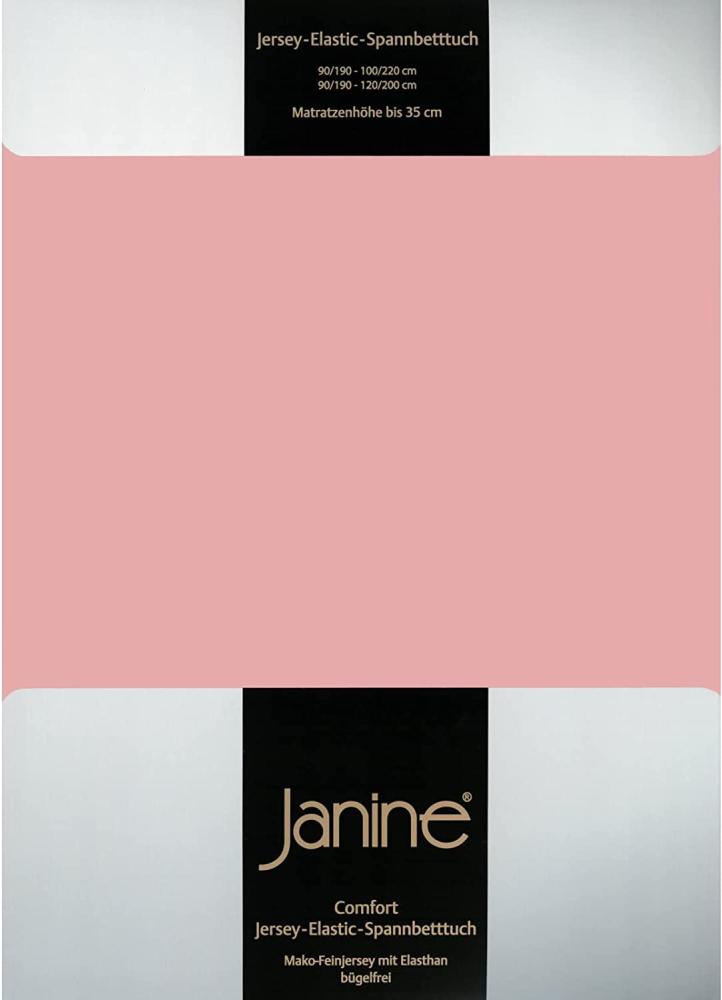 Janine Design Jersey Elastic Spannbetttuch zartmauve, 180x200 cm - 200x220 cm Bild 1