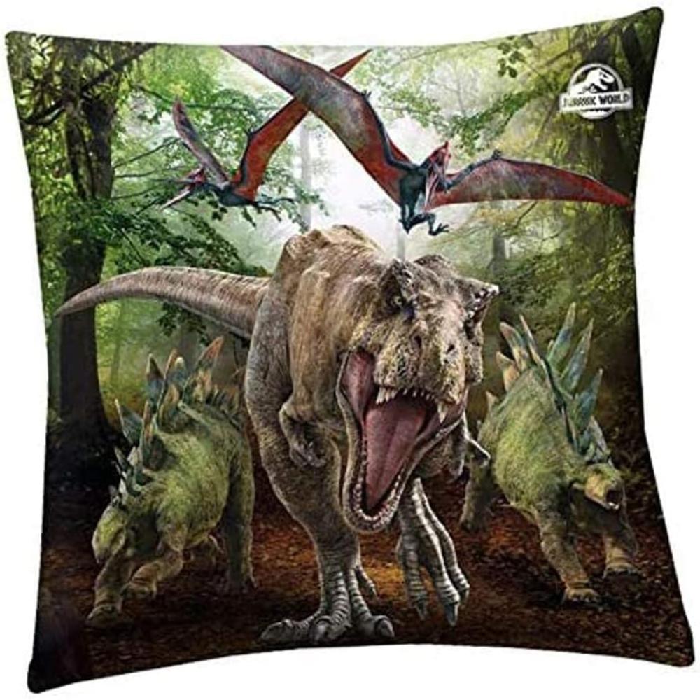 Jurassic World - Dinosaurier Kissen, 40x40 cm Bild 1