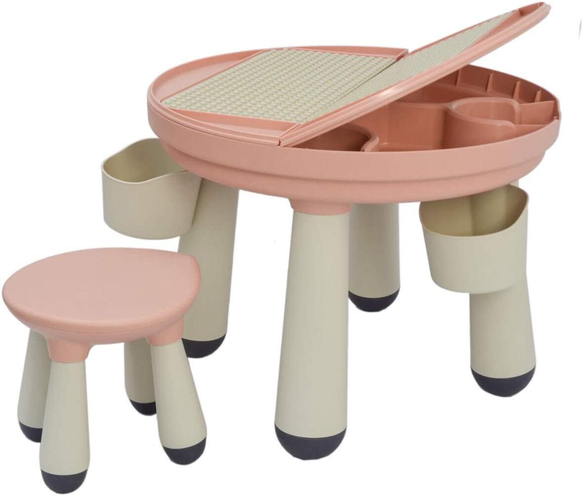 3-in-1 Kinder Spieltisch kompatibel mit LEGO DUPLO - Kindertisch mit Stuhl ab 1 Bild 1