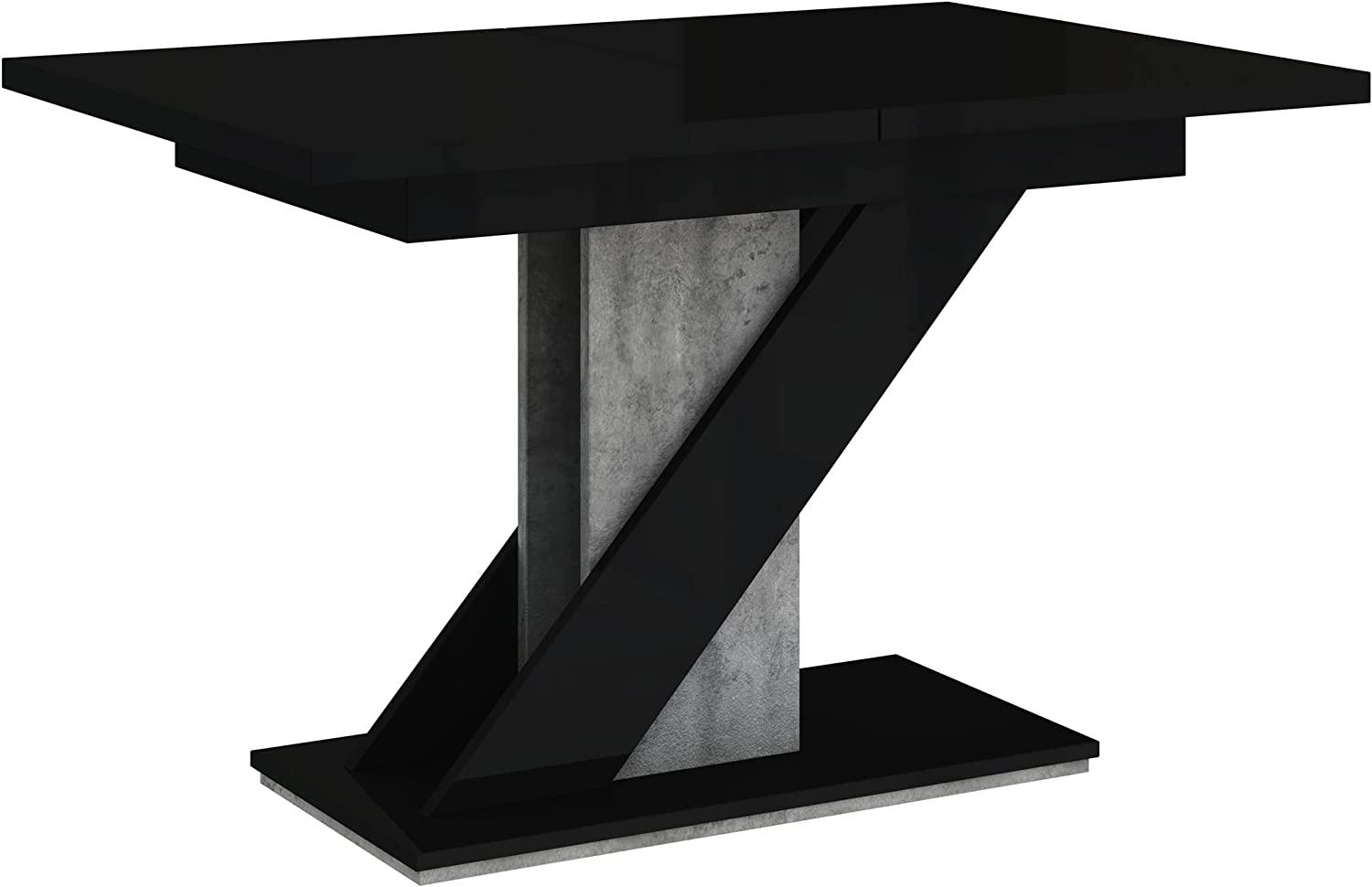 Tisch Malzik schwarz Hochglanz / beton Bild 1