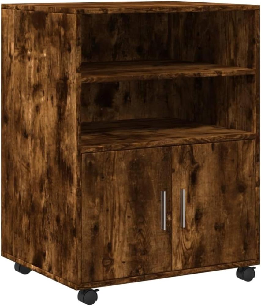 Rollschrank Räuchereiche 60x48x81 cm Holzwerkstoff 853168 Bild 1