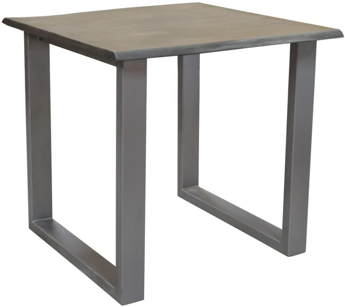 Sit Möbel Tisch 80 x 80 cm, Gestell silbern, Platte grau L = 80 x B = 80 x H = 76 cm Platte antikgrau, Gestell antiksilbern Bild 1