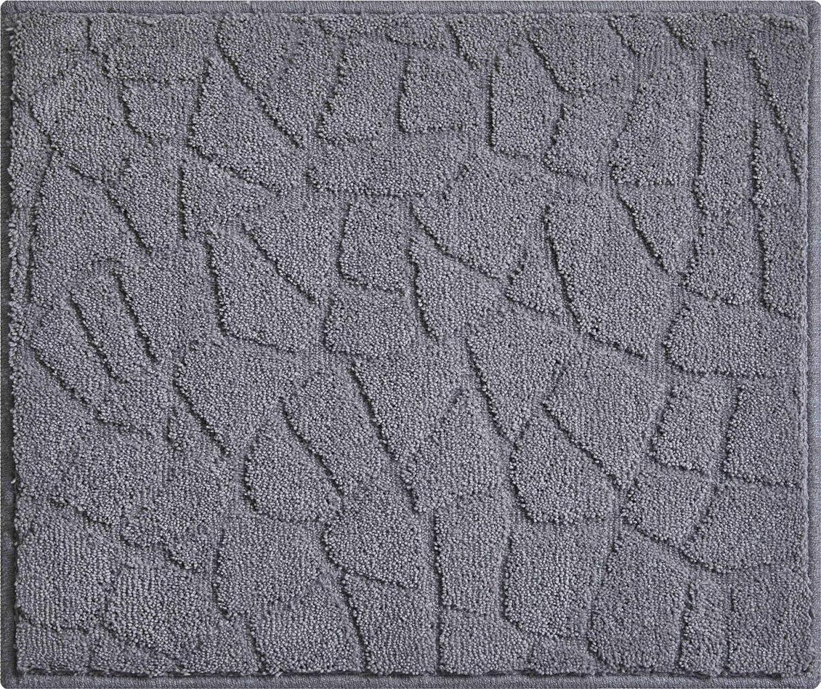 Linea Due TERAZZO Badteppich, 100% Polyester Magicsoft, Anthrazit, 50 x 60 cm Bild 1